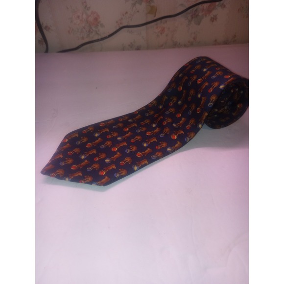 Brooks Brothers Bears On Balls Navy,Red Cirus Neck‎ Tie Orig Box 4in - Picture 2 of 6